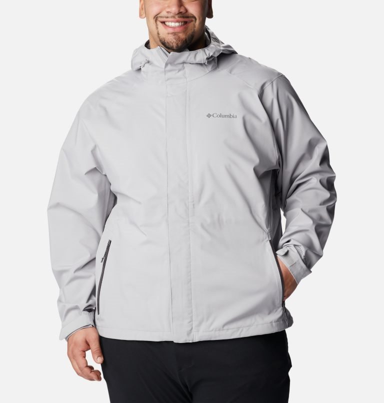 Men\'s Columbia Earth Explorer Shell Jackets Light Grey | Plus Size CA-V854A